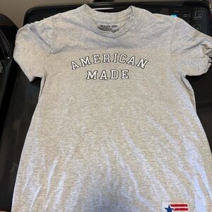 American Giant Gray "American Made" Short Sleeve Tee
